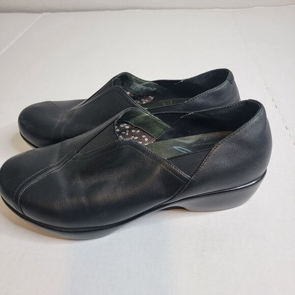 Dansko Women's Arden Clog Size 42 11.5 Black Nappa Leather Slip On Loafer Shoe - Picture 3 of 9
